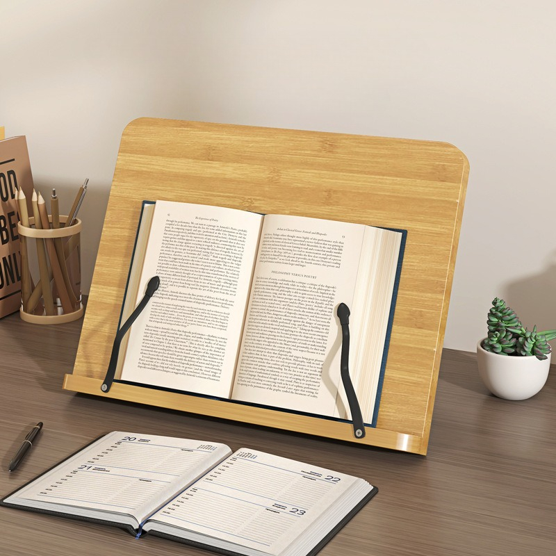 Laptop Office Accessories - حامل كتب خشبي للقراءة، دعامة متعددة