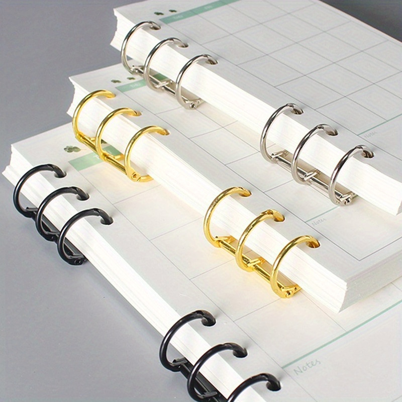Laptop Office Accessories - 10 قطع حلقات معدنية لربط الأوراق،