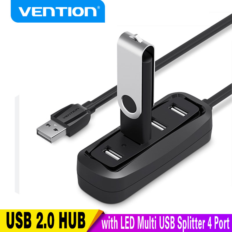 Laptop Accessories Bundle - Vention-محور USB مع جهاز تقسيم ليد