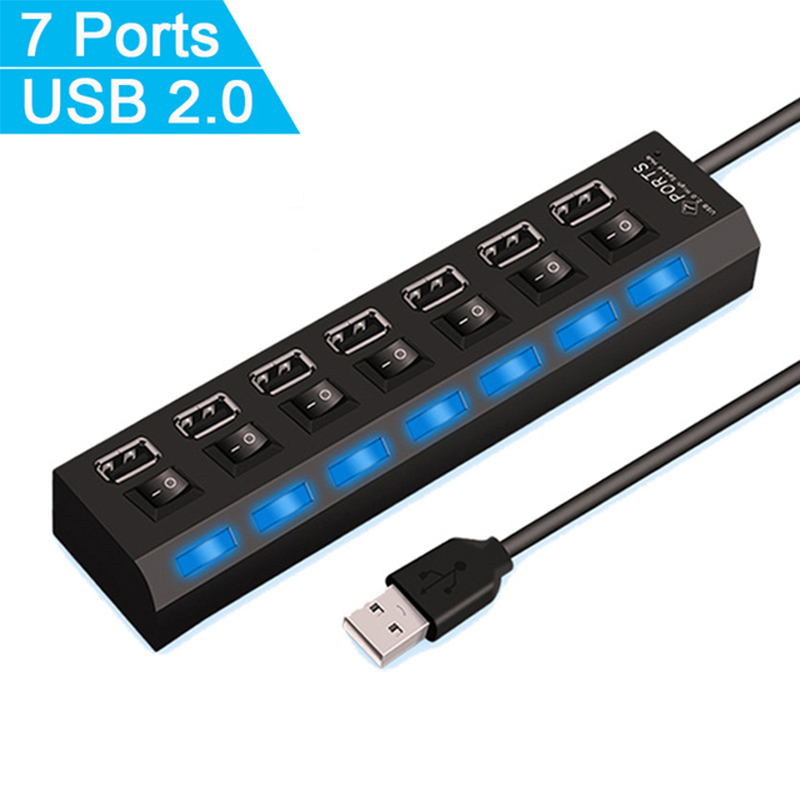 موزع USB 2.0 بـ 7 منافذ لأجهزة - مراجعة Laptop Office Accessories وسعره