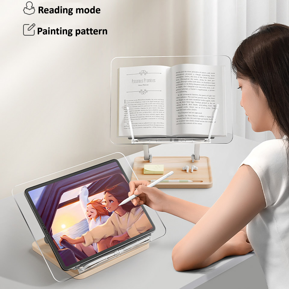 حامل قراءة خشبي مع إضاءة، حامل - مراجعة Laptop Office Accessories وسعره