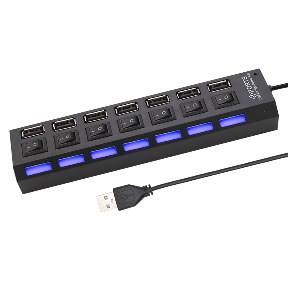 موزع USB 2.0 بـ 7 منافذ لأجهزة - مراجعة Laptop Office Accessories وسعره